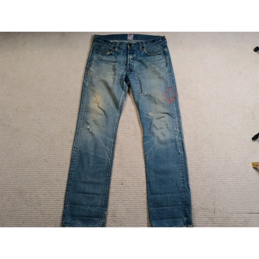 PRPS Jeans Distressed Mens 32W x 33L Sample Pair Made In Japan Button Fly